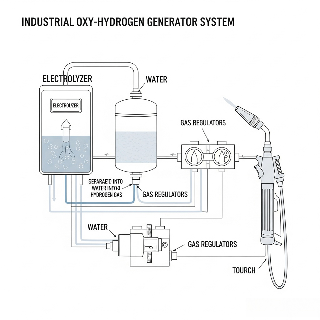 oxy hydrogen generator system diagram