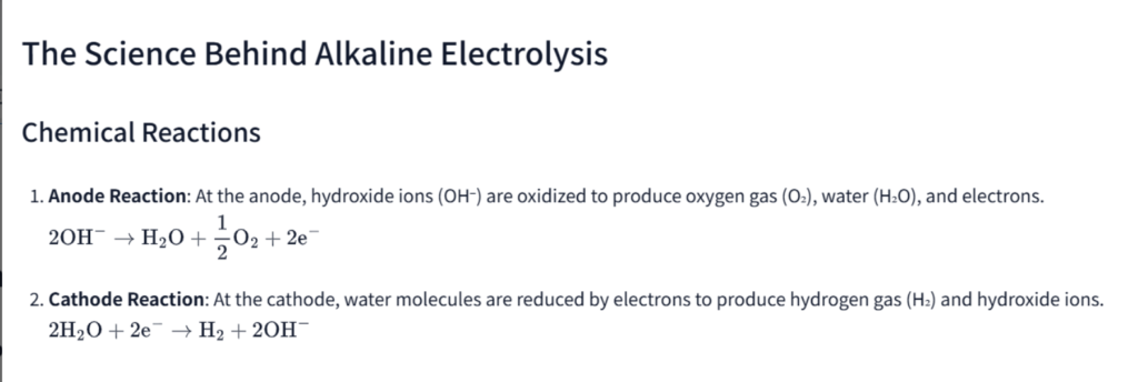 The Science Behind Alkaline Electrolysis