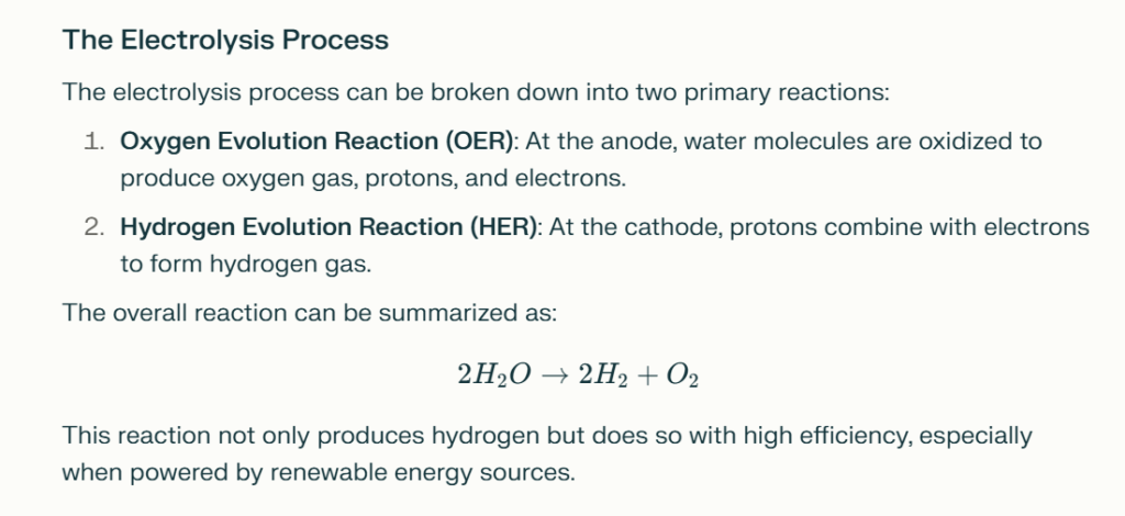 The Electrolysis Process