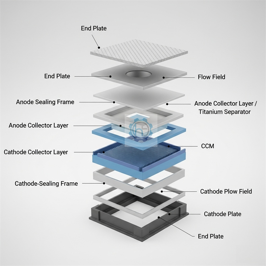 Key Components of Our PEM Electrolyzer Stack