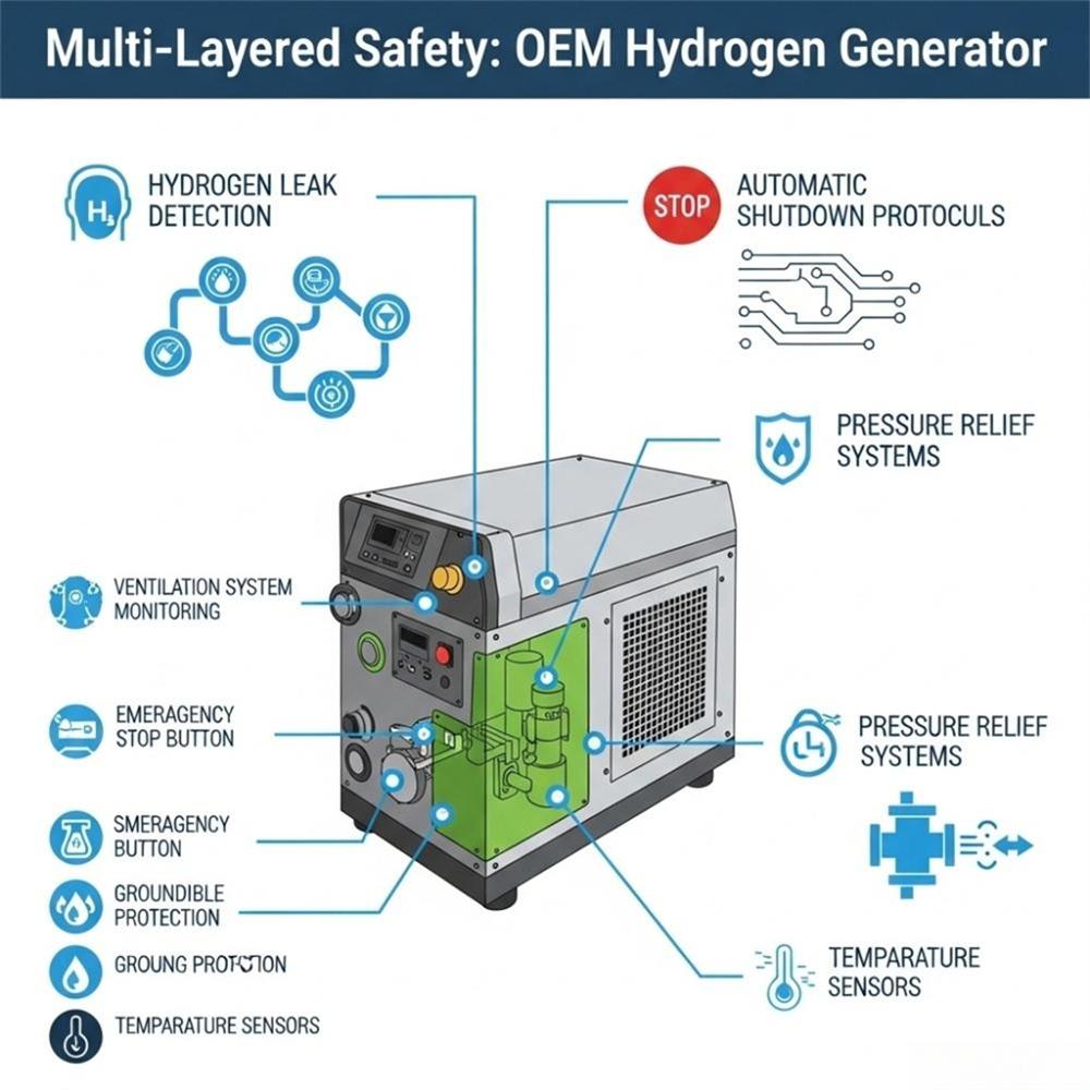 multi layered safety features of an oem hydrogen generator