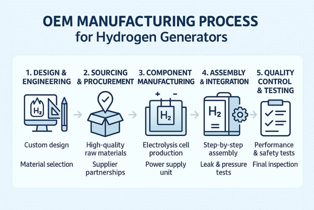 oem manufacturing process for hydrogen generators