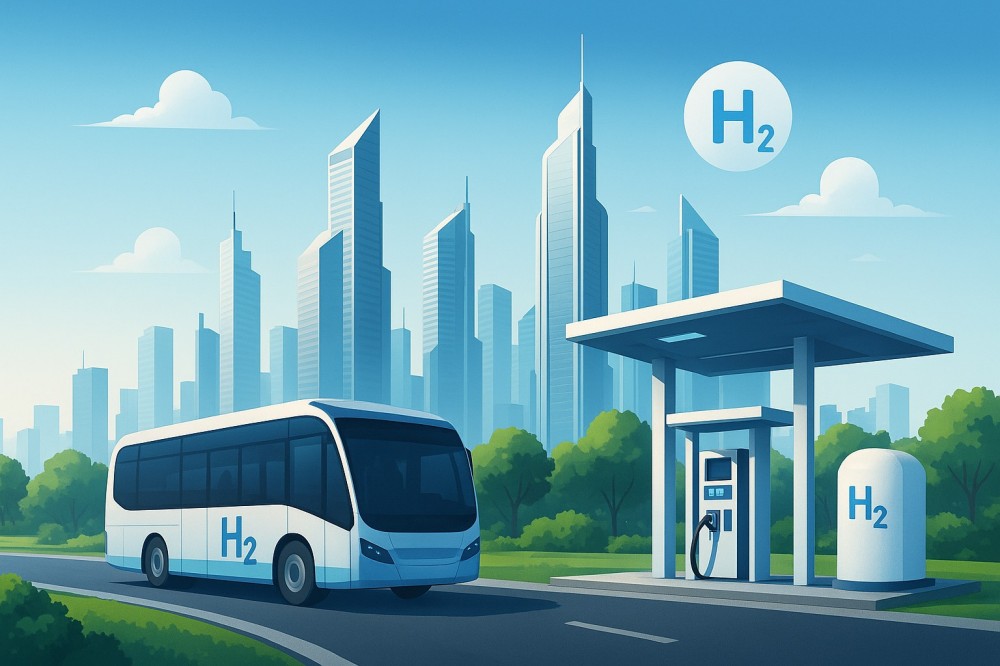future hydrogen powered city