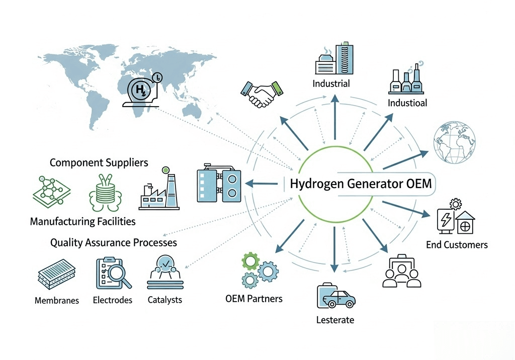 hydrogen generator supply chain diagram manufacturers, suppliers,