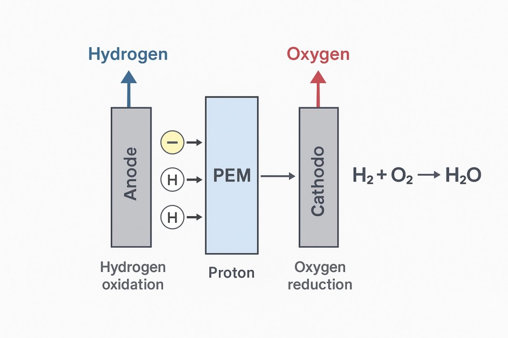 pem hydrogen fuel cell diagram