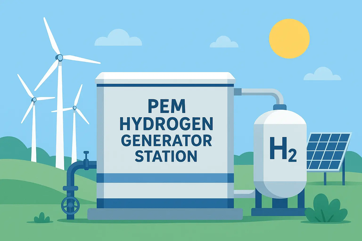 pem hydrogen generator station renewables