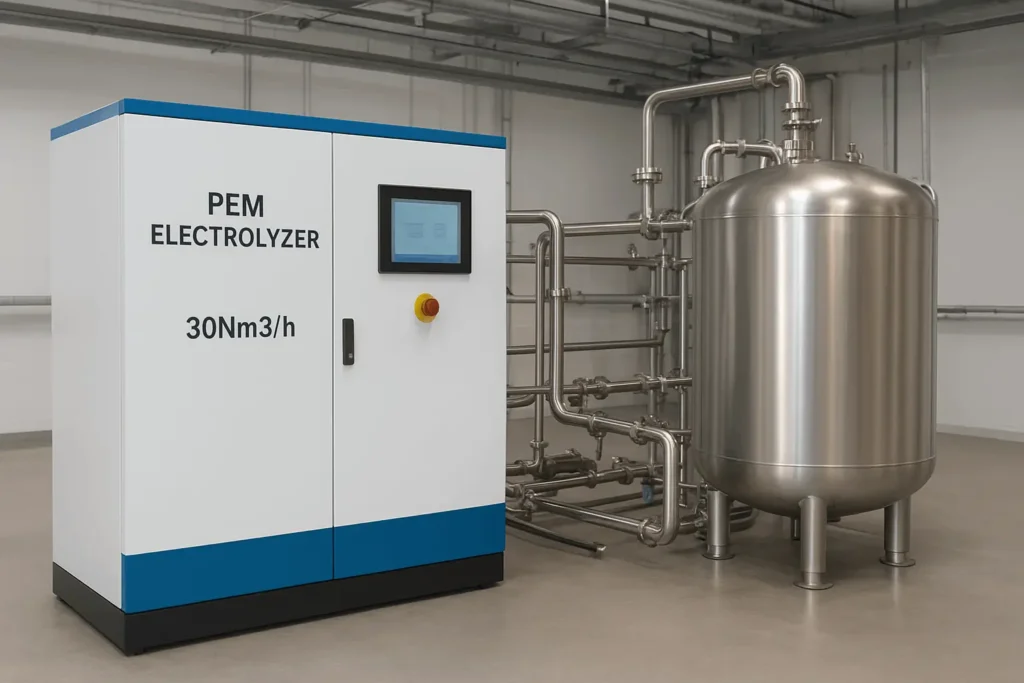 pem electrolyzer 30nm3h industrial facility