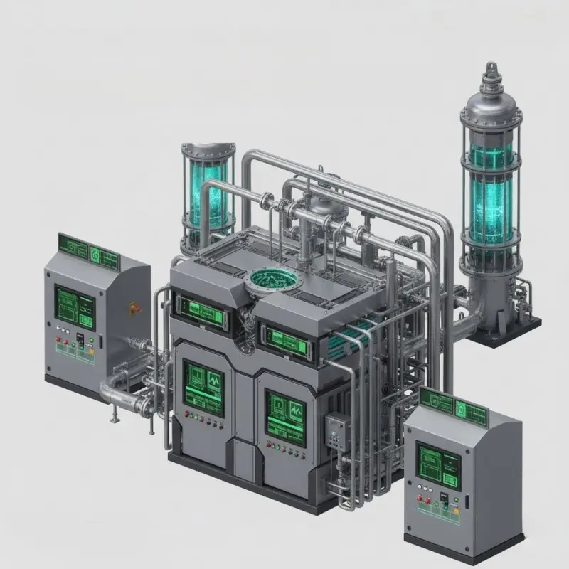 Commercial PEM electrolyzer system components layout for industrial hydrogen production facility design