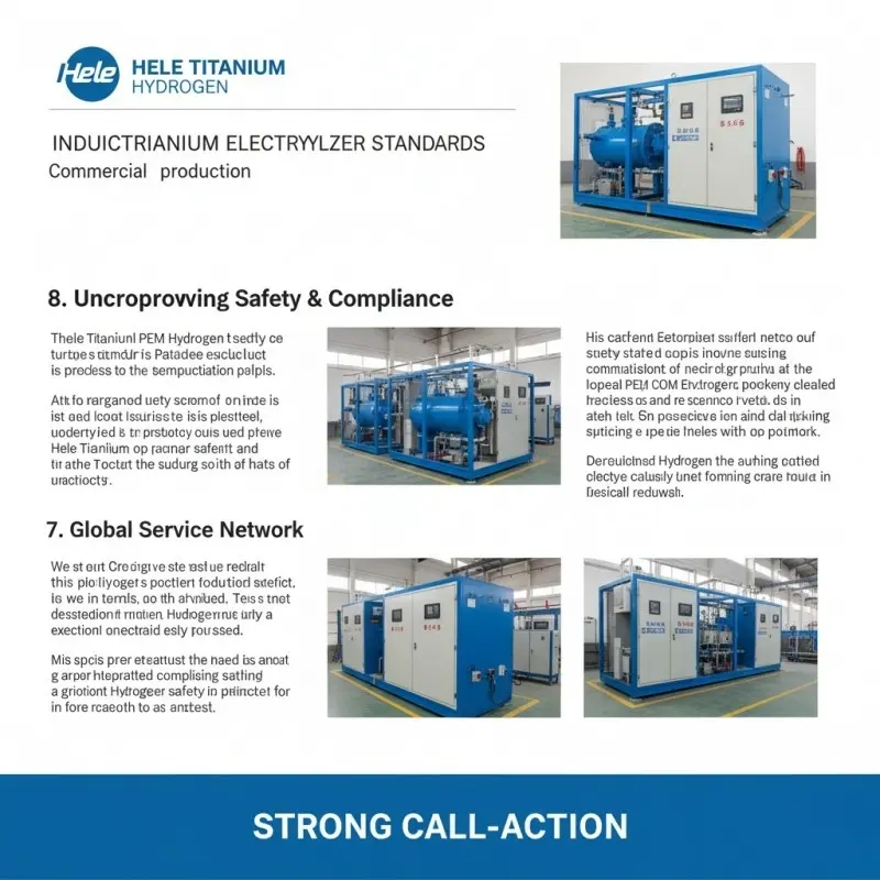 Industrial PEM electrolyzer safety standards and compliance certifications for commercial hydrogen production