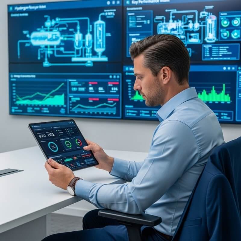 b2b hydrogen plant iot monitoring dashboard