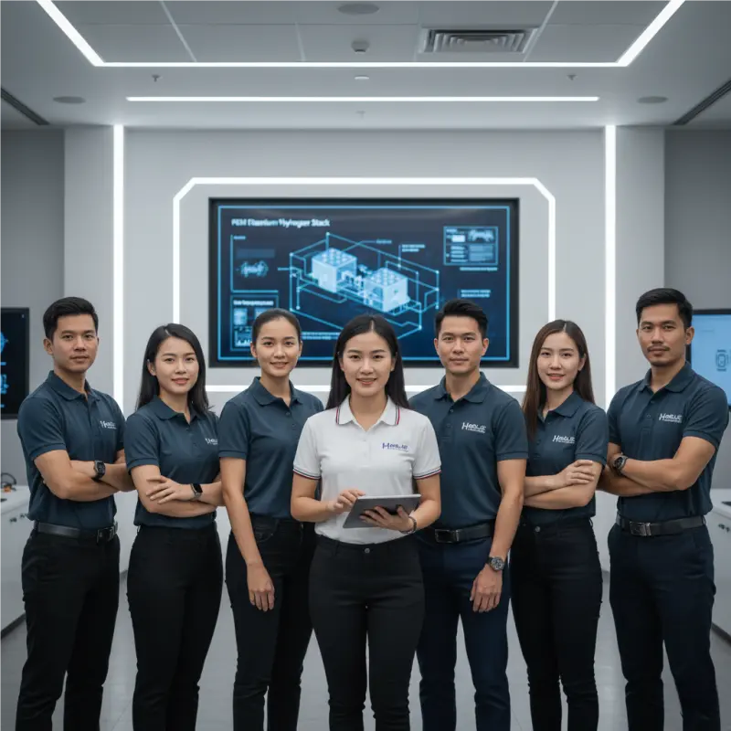 Hele Titanium Hydrogen expert support team for electrolyzer systems and training.