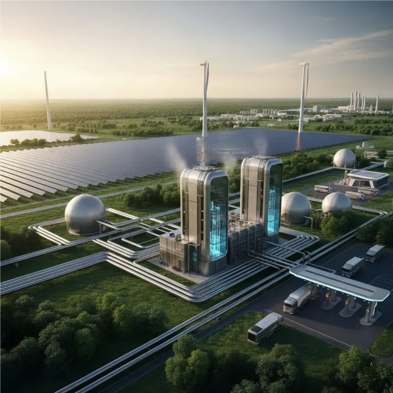 hele titanium hydrogen large scale pem electrolyzer facility green hydrogen production