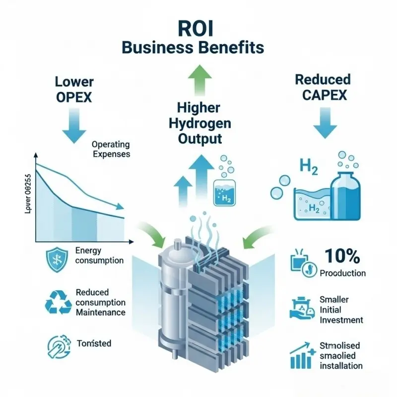 high efficiency pem stack roi benefits infographic