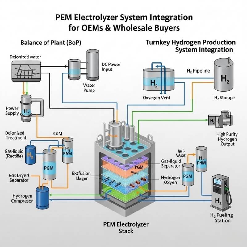 pem electrolyzer diagram turnkey hydrogen oem