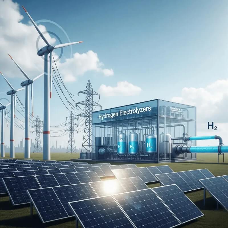 Hydrogen electrolyzer powering clean