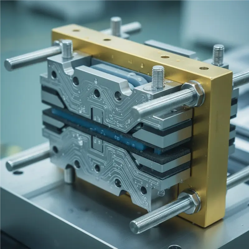 PEM electrolyzer stack close-up for hydrogen generator OEM supply