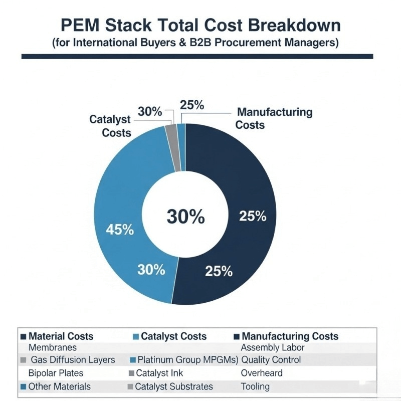 pem stack cost breakdown hydrogen electrolyzer manufacturer