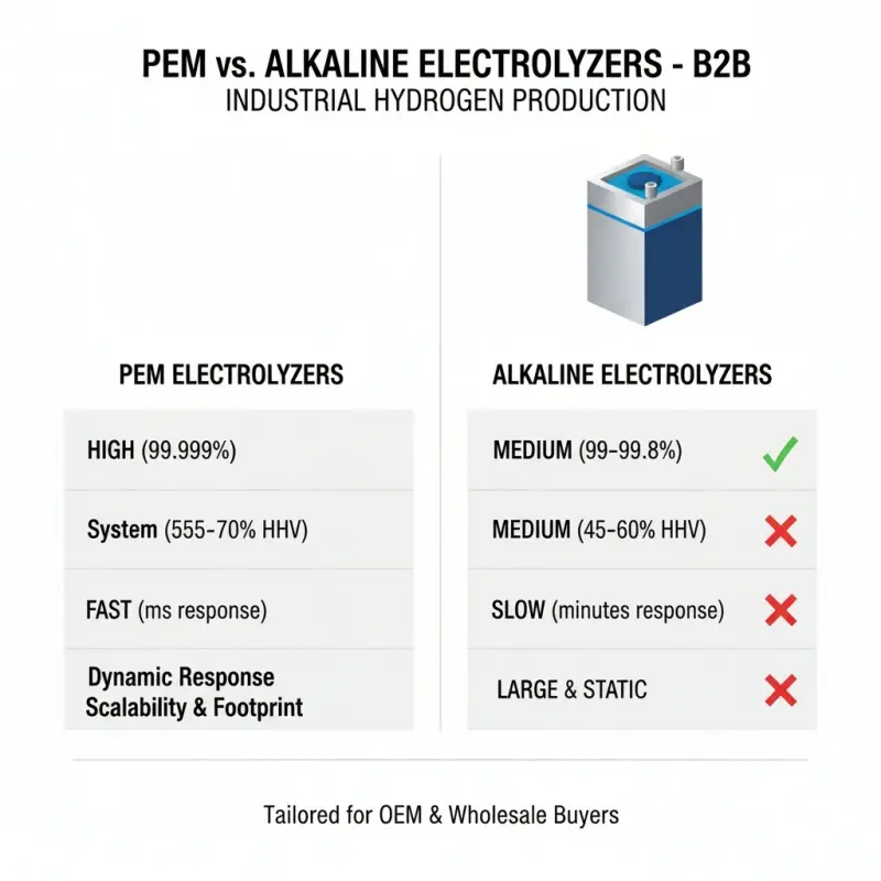 pem vs alkaline electrolyzer comparison b2b
