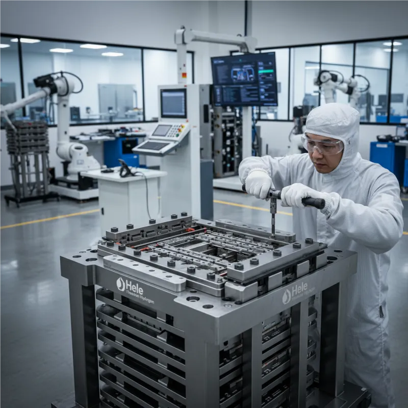 hele titanium hydrogen pem electrolyzer manufacturing facility 02