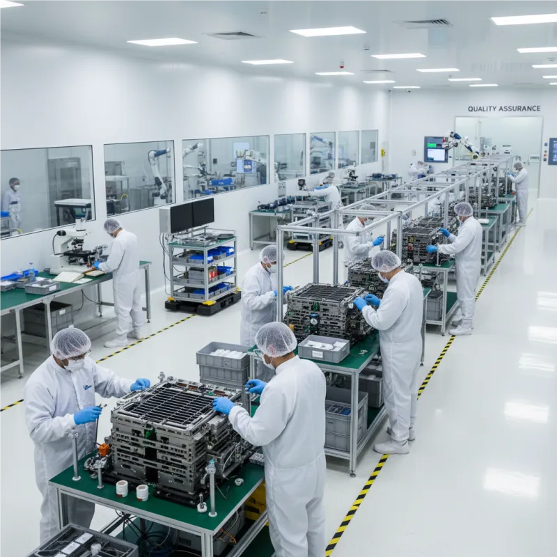 Photo of a OEM PEM Electrolyzer Manufacturer Clean Room with Scalable Electrolyzer Manufacturing capacity and quality control.