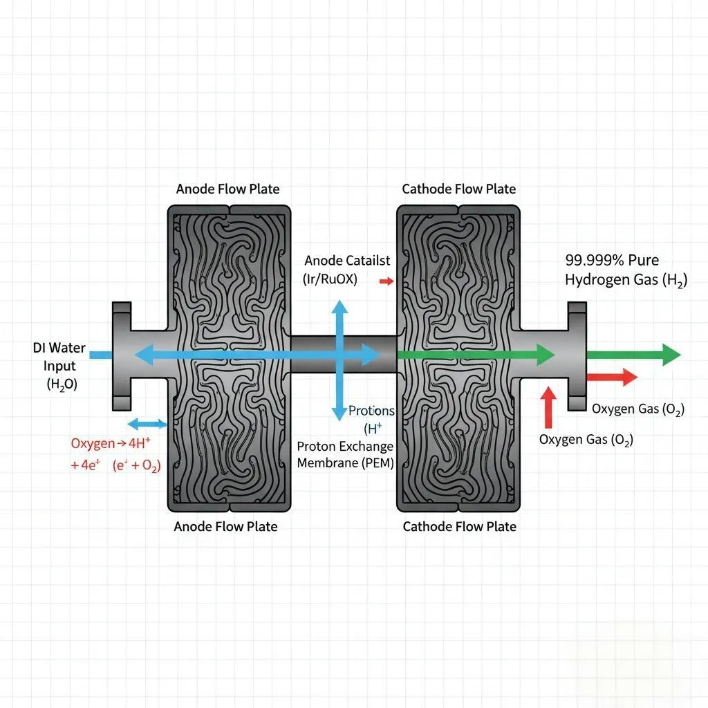 pem electrolyzer core cell stack diagram b2b manufacturer