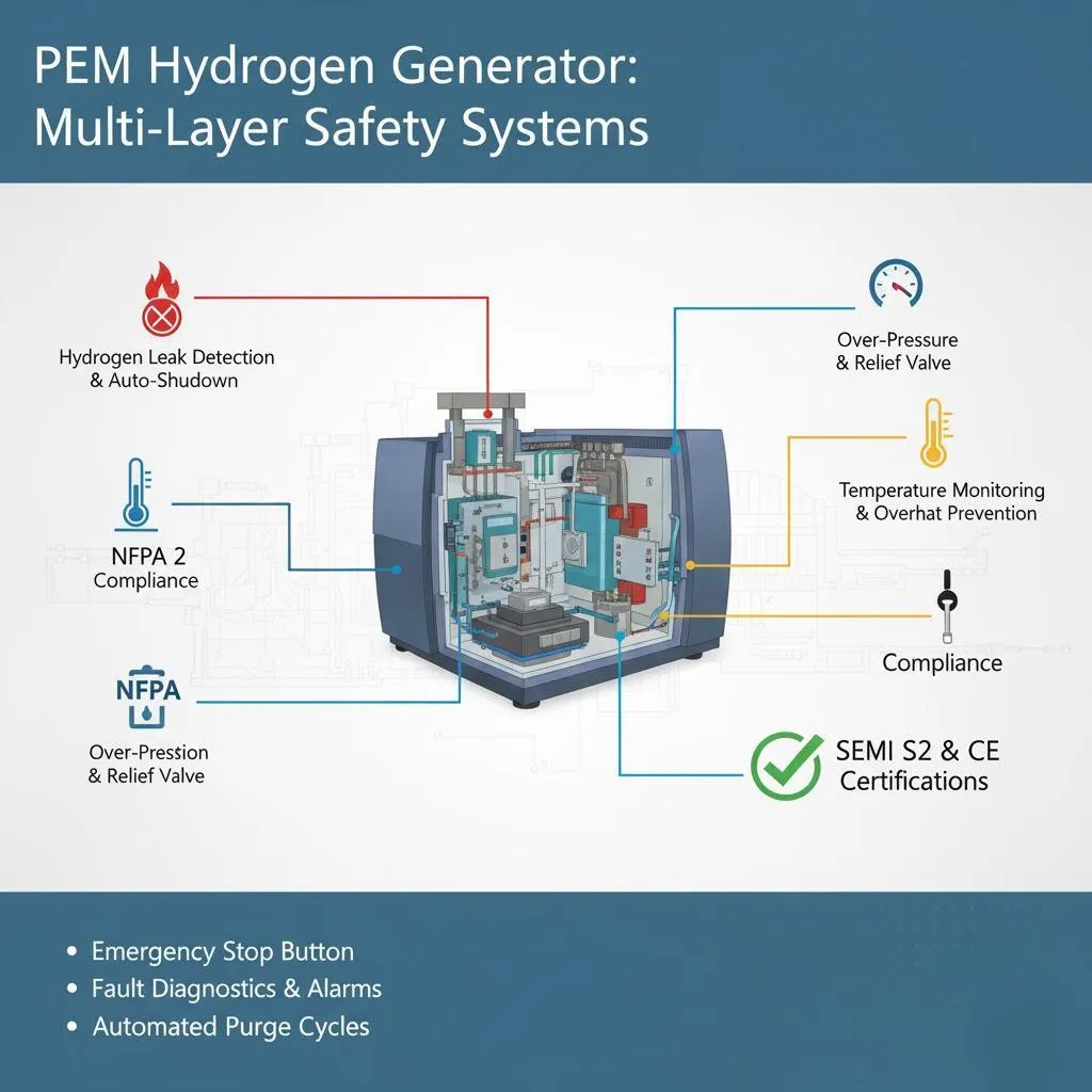 pem hydrogen generator safety features compliance 8
