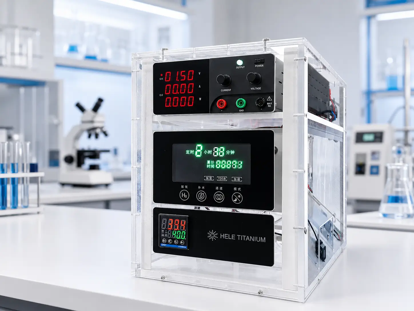 simple pem electrolyzer test rack.webp